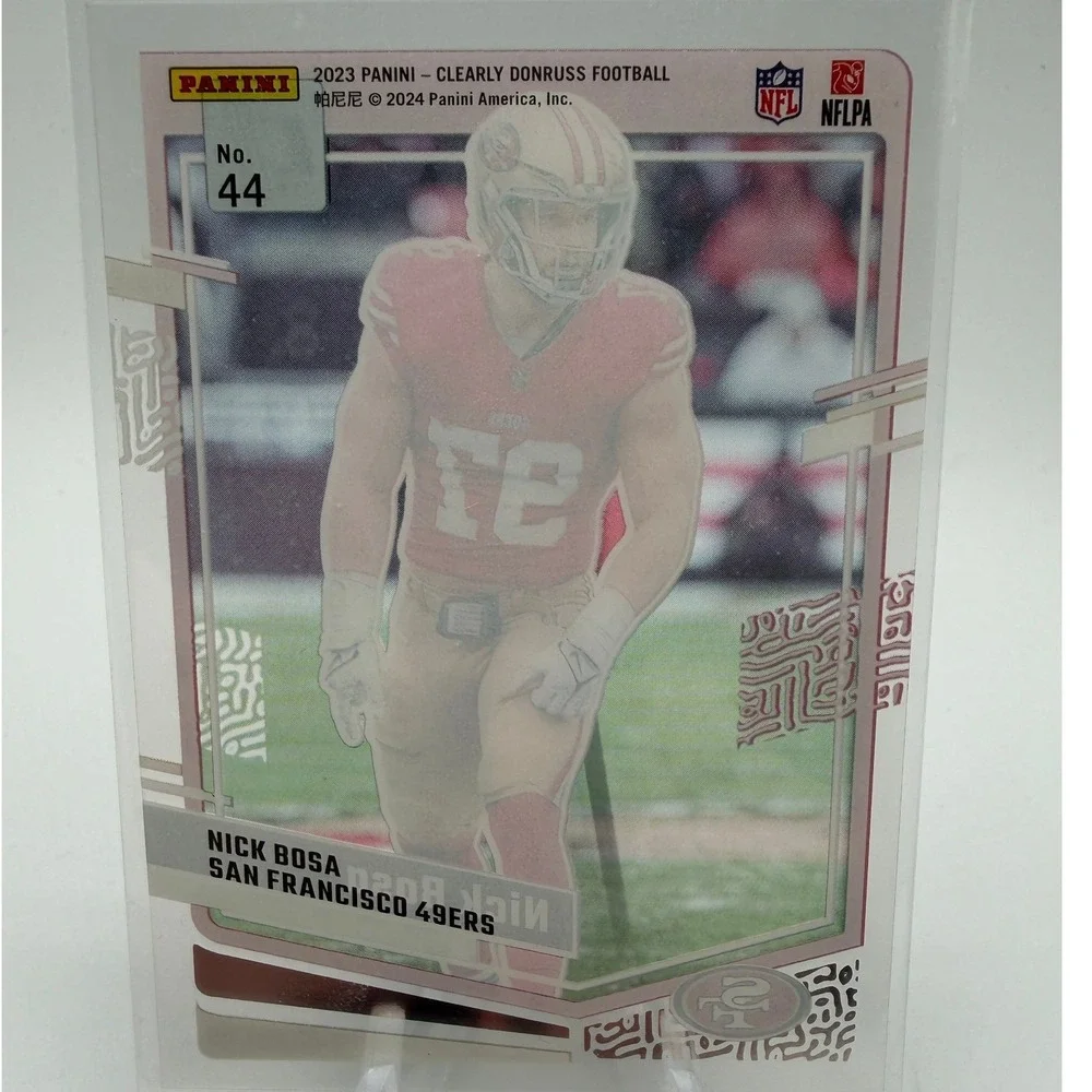 2023 Panini Clearly Donruss Nick Bosa #44 San Francisco 49ers Football‎ Card